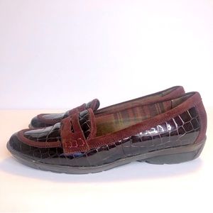 🍁AQUATALIA SHOES🍁 AQUATALIA BY MARVIN K BURGUNDY OXBLOOD CROC LOFERS SIZE 6.5M